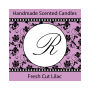 Custom Floral Pearls Square Food & Craft Label